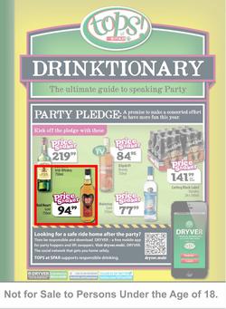 Tops at Spar Inland : Drinktionary (21 Jan - 2 Feb 2014), page 1