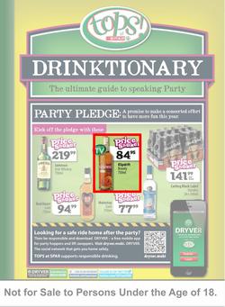 Tops at Spar Inland : Drinktionary (21 Jan - 2 Feb 2014), page 1