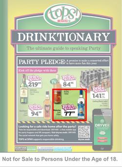 Tops at Spar Inland : Drinktionary (21 Jan - 2 Feb 2014), page 1