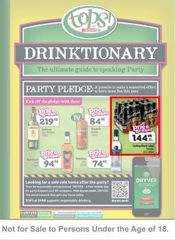 Tops at Spar Western Cape : Drinktionary (21 Jan - 1 Feb 2014), page 1