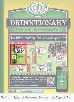 Tops at Spar Western Cape : Drinktionary (21 Jan - 1 Feb 2014), page 1