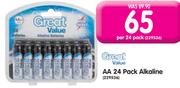 Great Value AA 24 Pack Alkaline-Per 24 Pack