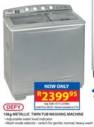 Defy 10kg Metallic Twin Tub Washing Machine
