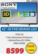Sony 42" 3D FHD Bravia LED TV KDL-42R500