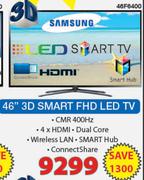 Samsung 46" 3D Smart FHD LED TV 46F6400