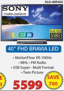 Sony 40" FHD Bravia LED TV KLV-40R452