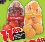 Nectarines/Yellow Cling Peaches 1KG Bag Each