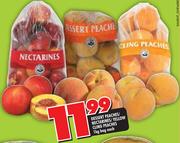 Dessert Peaches/Nectarines/Yellow Cling Peaches Bag-1kg Each