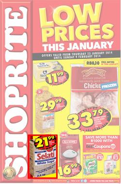 Shoprite Gauteng : Low Prices This January (23 Jan - 9 Feb 2014), page 1