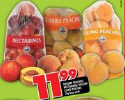 Dessert Peaches/Nectarines/Yellow Cling Peaches 1KG Bag Each