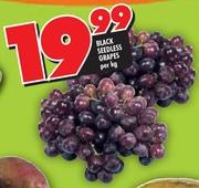 Black Seedless Grapes -Per Kg