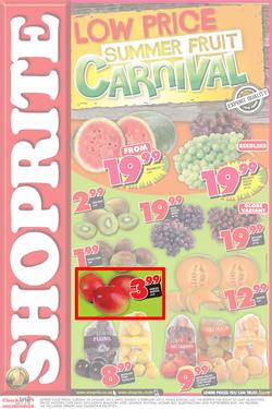 Shoprite Western Cape : Low Price Summer Fruit Carnival (28 Jan - 2 Feb 2014), page 1