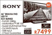 Sony 46" Bravia FHD LED TV KLV 46R452