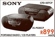 Sony Portable Radio/CD Players-Each