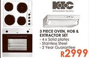 KIC 3 Piece Oven,Hob & Extractor Set