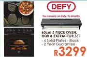 Defy 60cm 3 Piece Oven,Hob & Extractor Set