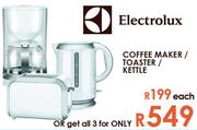 Electrolux Coffee Maker, Toaster & Kettle-All Three