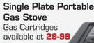 Single Plate Portable Gas Stove Gas Cartridges