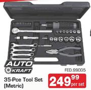 Auto Kraft 35-Pce Tool Set Metric FED.99035-Per Set