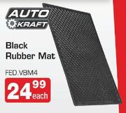 Auto Kraft Black Rubber Mat FED.VBM4