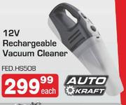 Auto Kraft 12V Rechargeable Vacuum Cleaner FED.HS508
