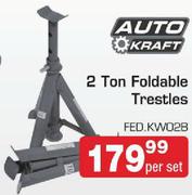 Auto Kraft 2 Ton Foldable Trestles FED.KW028-Per Set