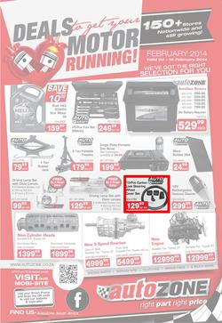Autozone : Deals To Get Your Motor Running! (4 Feb - 16 Feb 2014), page 1