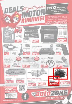 Autozone : Deals To Get Your Motor Running! (4 Feb - 16 Feb 2014), page 1