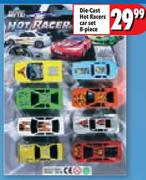 Die Cast Hot Racers Car Set 8 Piece