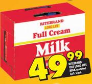 Ritebrand UHT Long Life Milk-6 x 1Ltr