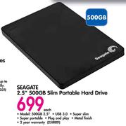 Seagate 2.5" 500GB Slim Portable Hard Drive 500GB 2.5"