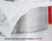 Quilted Ball Fibre 2 Pack Of Pillows