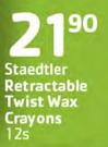 Staedtler Retractable Twist Wax Crayons-12's