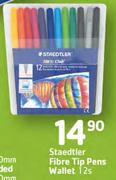 Staedtler Fibre Tip Pens Wallet-12's