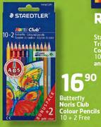 Butterfly Noris Club Colour Pencils 10+2 Free