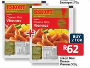 Eskort Mini Cheese Viennas-2x500g