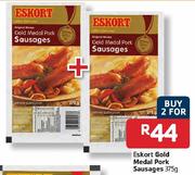 Eskort Gold Medal Pork Sausagers-2x375g