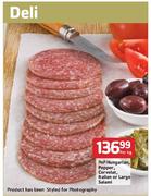 PnP Hungarian, Pepper, Cervelat, Italian or Large Salami-Per Kg