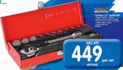 Mastercraft 13 Piece 1/2" Socket Set 1635RK-Per Set