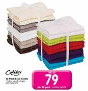 Colibri 10 Pack Face Cloths-Per 10 Pack