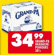Grand-Pa Headache Powders-38's