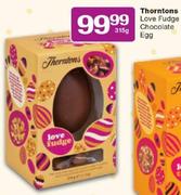 Thorntons Love Fudge Chocolate Egg-315g