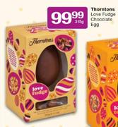 Thorntons Love Fudge Chocolate Egg-315gm