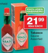 Tabasco Sauce Assorted-60ml Each