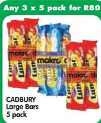Cadbury Large Bars-3 x 5 Pack