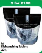 M Dishwashing Tablets-2 x 32's