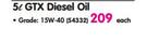 Castrol 5Ltr GTX Diesel Oil 15W-40-Each