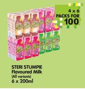 Steri Stumpie Flavoured Milk(All Variants)-4x6x200ml