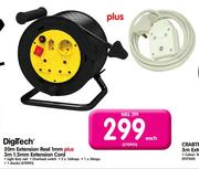Digitech 20m Extension Reel 1mm Plus 3m 1.5mm Extension Cord-Eac