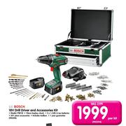 Bosch 18V Drill Driver And Accessories Kit-Per Kit